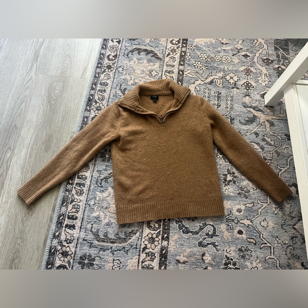 J. Crew Tan Cowl Neck Sweater